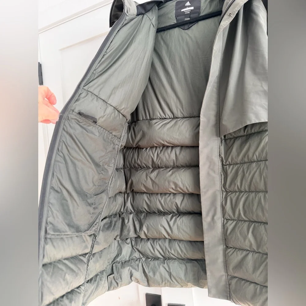 Adidas Men’s Olive Myshelter‎ Climaheat Parka Down Coat sz large